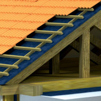 Střecha dřevostavby je tvořena krovy či vazníky v závislosti na projektu.